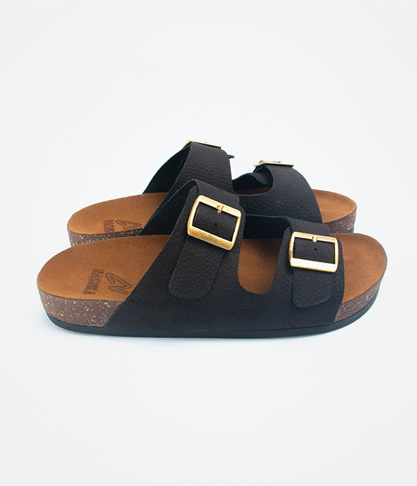 Men "Double strap" Slipper "Dark Colors"