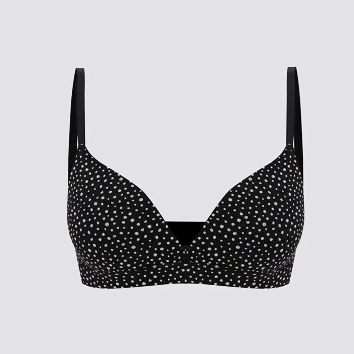 Non-wired Filled Polka Dot Bra